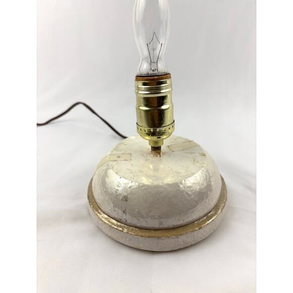 Vintage Iridescent Ceramic Handmade Table Lamp Short Base 1980's - Picture 7 of 10